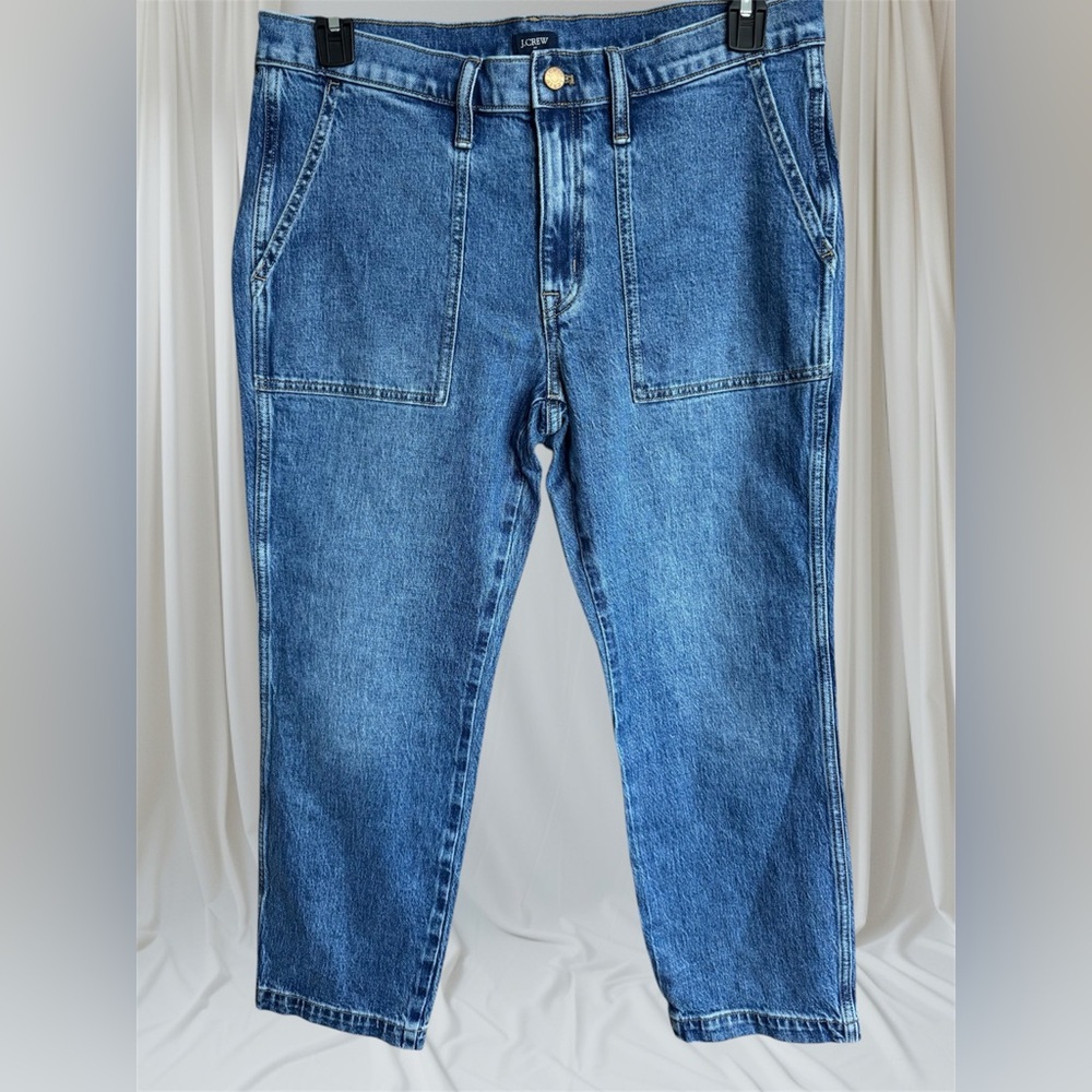 J. Crew Factory Mid-Rise Patch Pocket Crop
Denim Ankle Jeans Size 30